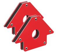 Wiltec Kit 2x Aimants de soudure avec Force de maintien de 11 kg, Équerre magnétique de 120 x 80 x 15 mm, 45°, 90°, 135°, Positionneurs de soudage
