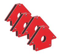 Wiltec Kit 4x Aimants de soudure avec Force de maintien de 11 kg/32 kg Équerre magnétique compacte 45° 90° 135° Positionneurs d