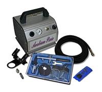 Wiltec Kit Airbrush avec compresseur AS 176 – 20-23 l/min – avec Pistolet aérographe 128, Godets 22 ml & Accessoires – pour débutants et professionels – Aérographie, Tatouage, Nail Art, Peinture