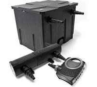 Wiltec Kit complet: CBF-350 Filtre de bassin jusqu'à 12000 L Biologique, NEO10000 SuperECO pompe de filtration 10000l/h 80W, CUV-236 lampe uv UVC Clarificateur avec 36W
