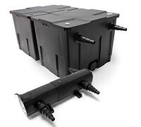 Wiltec Kit complet: CBF-350B Filtre de bassin jusqu'à 60000 L Biologique, CUV-236 lampe uv UVC Clarificateur avec 36 Watt Puissance UV-C