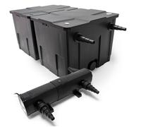 Wiltec Kit complet: CBF-350B Filtre de bassin jusqu'à 60000 L Biologique, CUV-236 lampe uv UVC Clarificateur avec 36 Watt Puissance UV-C