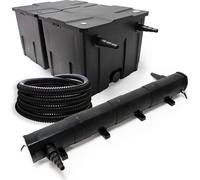 Wiltec Kit complet: CBF-350B Filtre de bassin jusqu'à 60000 L Biologique, CUV-272 lampe uv UVC Clarificateur avec 72W, 5m Tuyau 25 mm (1")