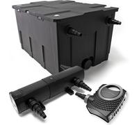 Wiltec Kit complet: CBF-550 Filtre de bassin jusqu'à 60000 L Biologique, NEO10000 SuperECO pompe de filtration 10000l/h 80W, CUV-236 lampe uv UVC Clarificateur avec 36W