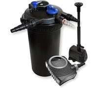 Wiltec Kit complet: CPF-15000 Filtre de bassin à pression jusqu’à 30000 L avec 18 Watt UV-C lampe uv, NEO8000 SuperEco pompe de filtration 8000l/h 70W, HJ-943 ECO Pompe pour fontaine 800l/h 16W
