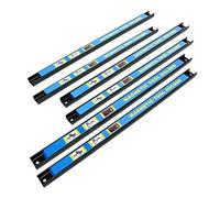 Wiltec Kit de 6 barres porte-outils - Longueur 46 cm et Capacité 13,6 kg par barre - Barres magnétiques en acier - Rangement accessoires Atelier Montage mural