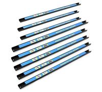 Wiltec Kit de 8 barres porte-outils – Longueur 61 cm et Capacité 13 kg par barre – Barres magnétiques en acier – Rangement accessoires Atelier Montage mural