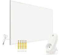 Wiltec Kit Panneau chauffant infrarouge avec themostat – 400 W – 720 x 620 x 15 mm – Chauffage IR électrique mural – Émetteur Radiateur à Rendement efficace