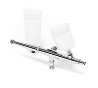 Wiltec Kit Pistolet aérographe professionnel Modèle 131, type D - Action double DA - avec Buse 0,3 mm - Godets 20/40 ml - Tatouage, bronzage, maquillage, modélisme airbrush