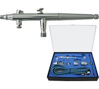 Wiltec Kit Pistolet aérographe professionnel Modèle 186K – Action double DA – avec Buses 0,2 / 0,3 / 0,5 mm – Godets 2 / 8 / 13 ml – Mini-filtre – Tatouage, bronzage, maquillage, modélisme airbrush