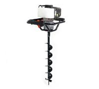 Wiltec Kit Tarière thermique à essence – 530 x 370 x 320 mm – Moteur 2 temps 1,4 kW 1,9 CV – Cylindrée 52 cm³ – Perceuse de sol Jardinage Aménagement – Vis sans fin incluse de 100 mm