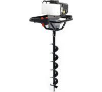 Wiltec Kit Tarière thermique à essence – 530 x 370 x 320 mm – Moteur 2 temps 1,4 kW 1,9 CV – Cylindrée 52 cm³ – Perceuse de sol Jardinage Aménagement – Vis sans fin incluse de 100 mm