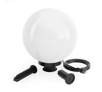WilTec Lampe boule extérieure - 300 x 300 x 510 mm - Ø 30 cm - Luminaire ronde de jardin avec piquet - Lampadaire IP44 avec Douille de 40W E27