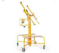 Wiltec Lève-panneaux, lève-plaques de plâtre - capacité de charge max. 75 kg - Hauteur 140-350 cm - Largeur max. 294 cm - Aide au montage Construction à sec de Plaquiste