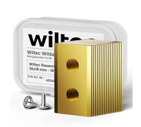 Wiltec Lot de 18 lames de rechange pour robot tondeuse - en Acier inoxydable et Titane - 36 x 18 mm - épaisseur 0,9 mm - Tonte de Gazon Pelouse, Jardinage