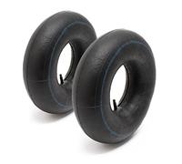 Wiltec Lot de 2x Chambre à air 16x6.50-8 pour pneu de tracteur à pelouse - 380 x 380 x 300 mm - avec Valve droite - capacité de charge max. 300 kg - pour Roue Tondeuse à gazon Brouette Chariot Diable