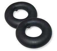 Wiltec Lot de 2x Chambre à air 2.80/2.50-4 pour petit pneu - 100 mm / 215 mm - Valve coudée TR87 - capacité de charge max. 80 kg - pour Roue Brouette Chariot Diable Scooter