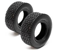Wiltec Lot de 2x Pneu 13x5.00-6 pour tracteur à pelouse - 305 x 305 x 110 mm - avec Profil à crampons - capacité de charge max. 145 kg - pour Roue Tondeuse à gazon Brouette Chariot Diable