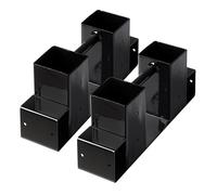 WilTec Lot de 2x Support serre-bûches - 335 x 85 x 130 mm - Revêtement par poudre - Patins range-bûches pour Stockage Empilage de Bois de chauffage cheminée poêle