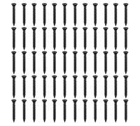 Wiltec Lot de 60 Vis Hexagonales Autotaraudeuses T15 - Couleur noire - 3,5 x 20 mm - en Acier fin - pour Tous travaux de vissage Atelier Planches Dalles de Terrasse