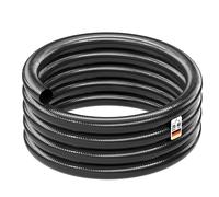 Wiltec Luisiana OM/I Tuyau d'aspiration noir – 25 m / Ø 40 mm (1 1/2") / 470 g/m – avec Spirale de renforcement – Tube à pression souple en PVC – pour Arrosage Irrigation Jardinage Évacuation Refoulem