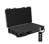 WilTec Mallette pour Armes 101,8 x 50,3 x 19 cm avec Serrure, Valise pour Armes Longues, Mallette pour fusils avec Rembourrage en Mousse et roulettes, Valise pour armements Longues