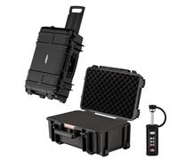 WilTec Mallette pour Armes 54,5 x 32,4 x 21,5 cm avec Serrure, Valise pour Armes Courtes, Mallette pour Pistolets avec Rembourrage en Mousse, Valise pour armements Courtes avec roulettes