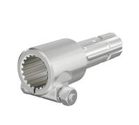 WilTec Manchon de Prise de Force Cardan - Longueur 175 mm - Raccord logement 1 3/4" 20D - Raccord Sortie 1 3/8" 6D - Ø 45,5 mm/34,87 mm - Arbre cannelé de Tracteur
