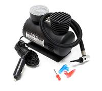 WilTec Mini compresseur à air comprimé 12 V - 165 x 90 x 140 mm - 17 Bars (250 PSI) - Pompe pneumatique avec raccord Allume-Cigare, câble, Tuyau, adaptateurs