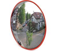 Wiltec Miroir Convexe Circulation 60 cm Champ de vision de 160°-160° Miroir traffic Sécurité routière Outdoor Indoor Miroir routier Polycarbonate solide Surveillance Rue Magasin