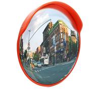 Wiltec Miroir rond de circulation convexe 60cm Champ de vision de 160° Couvercle de protection Sécurité routière Outdoor Indoor Résistant Matériel de montage inclus