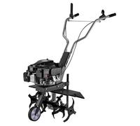 Wiltec Motobineuse 60 cm 2,5 KW 6 Fraises Lames Réservoir 0,8L Profondeur 25 cm Motoculteur Essence Moteur OHV Aérateur Scarificateur Travail Sol Ergonomique Outil Jardinage