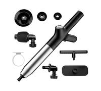 Wiltec Nettoyeur de tuyaux à air comprimé avec embouts et accessoires, nettoyage efficace des tubes, déboucheur canalisations en acier inox et TPE, appareil de débouchage haute pression polyvalent