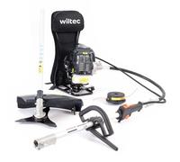 Wiltec Outil multifonction 2 en 1 - 2870 x 370 x 560 mm - Moteur 2 temps à Essence 1,2 l - 1,9 kW - avec Rallonge - Coupe-bordures C
