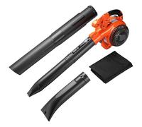 Wiltec Outil multifonction 3 en 1 – 580 x 290 x 390 mm – Essence 0,5 l – 0,75 kW 1 CV – Sac collecteur 50 l – Aspirateur Souffleur de feuilles mortes & Broyeur végétaux – Jardinage
