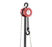 Wiltec Palan à chaîne 1 t - 145 x 145 x 130 mm - Longueur de chaîne 3 m - Levage simple de charges - Poulie a chaine pour Agriculture Sylviculture Industrie Paysagisme Atelier