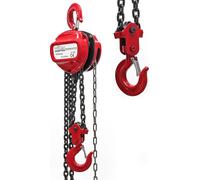 Wiltec Palan à chaîne 3 t – 180 x 180 x 155 mm – Longueur chaîne 3 m – Hauteur levage 2,5 m – Acier – Levage simple de charges – Poulie a chaine Agriculture Sylviculture Industrie Paysagisme Atelier