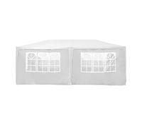 Wiltec Pavillon 3 x 6 m en blanc avec protection UV 50+, gazebo de jardin avec côtés enroulables, tente de réception avec fenêtres, pour terrasse et festival, par exemple