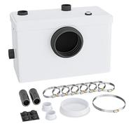 Wiltec Pompe de relevage 3/1 – 600 W – avec 3 entrées – Hauteur de refoulement max. 10 m – Eaux usées Eaux chargées Pompage – Station de relevage pour Lavabo, Douche, Toilette, WC