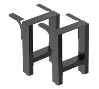 WilTec Pieds de Table Basse Chevet en Profil carré - 300 x 240 x 430 mm - Couleur Noire - en Acier - Revêtement par Poudre - Piètement Banquette pour Plan de Travail