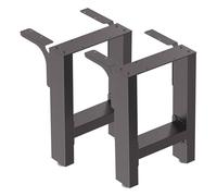 WilTec Pieds de Table Basse Chevet en Profil carré - 400 x 240 x 430 mm - Couleur Noire - en Acier - Revêtement par Poudre - Piètement Banquette pour Plan de Travail