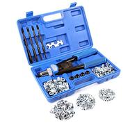 Wiltec Pince à riveter Jeu 5 Mandrins 150 Écrous à sertir M5/M6/M8/M10/M12 30 pcs. chaque Riveteuse