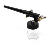 Wiltec Pistolet aérographe professionnel Modèle 138 - Action simple SA - avec Buse 0,8 mm - Godet 20 ml - Tatouage, bronzage, maquillage, modélisme airbrush