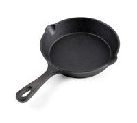 Wiltec Poêle à frire en Fonte Ø16cm avec Manche Bec verseur Accessoires cuisson Effet Anti-adhésif naturel Cuisine Usage Polyvalence