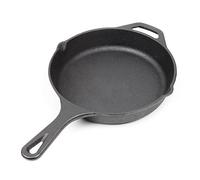 WilTec Poêle à frire en Fonte Ø20cm avec Manche et Bec verseur Accessoires cuisson Effet Anti-adhésif naturel Cuisine