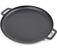 Wiltec Poêle en Fonte Ø34,5cm avec Double poignées Cuisson polyvalente Extérieure Feu de bois Barbecue Outdoor Effet antiadhésif Faitout