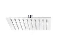 Wiltec Pommeau de douche Carré 20x20cm Tête de douche Jet Effet pluie Acier inoxydable Accessoire salle de bains Spa à domicile