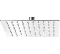 Wiltec Pommeau de douche Carré 40x40cm Tête de douche Jet Effet pluie Acier inoxydable Accessoire salle de bains Spa à domicile