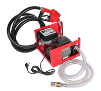 Wiltec Pompe à Fuel Gasoil bio Autoaspirante - 230 V / 750 W / 80 l/min - Hauteur d'aspiration max. 25 m - avec Pistolet de distribution à arrêt automatique et Soupape by-pass