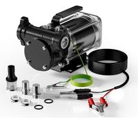 Wiltec Pompe de transfert essence et diesel – pompe 180 W – débit 57 l/min – refoulement max. 12 m, aspiration max. 2 m – Transvasement vide fût